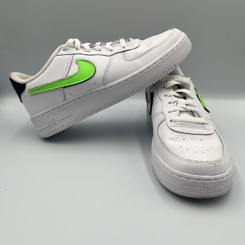 Nike Air‎ Force 1 LV8 3 GS Shoes Size 7Y White/Black Strike Style AR7446-100 Gym